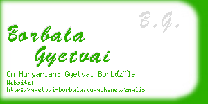 borbala gyetvai business card